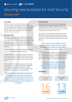 Securing new business for Intel Security