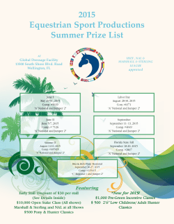 2015 Equestrian Sport Productions Summer Prize List