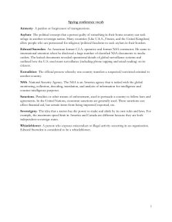 Spying conference vocab Amnesty- A pardon or - Civitas-STL