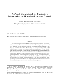 A Panel Data Model for Subjective Information on Household