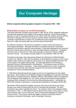 Company Histories - Our Computer Heritage