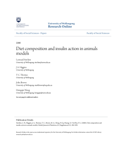Diet composition and insulin action in animals