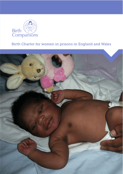 Birth Charter for women in prisons in England