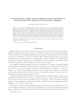 EVOLUTIONARILY STABLE AND CONVERGENT STABLE