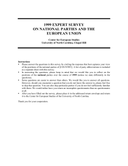 Questionnaire - Chapel Hill Expert Survey