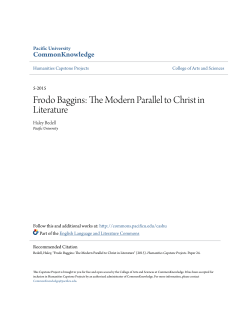 Frodo Baggins: The Modern Parallel to Christ in Literature