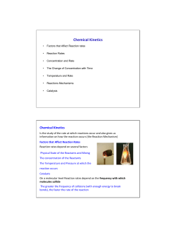 Chemical Kinetics