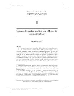 Counter-Terrorism and the Use of Force in International law