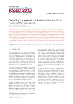Evaluating the Websites of Small-and-Medium-Sized