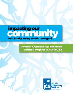 JCS Annual Report 2012-2013 - Jewish Community Services South