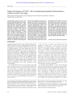 Single-cell analysis of CD30 cells in lymphomatoid