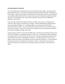 My Eating Began To Scare Me - Dallas CEA-HOW
