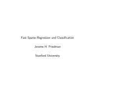 Fast Sparse Regression and Classification Jerome H. Friedman