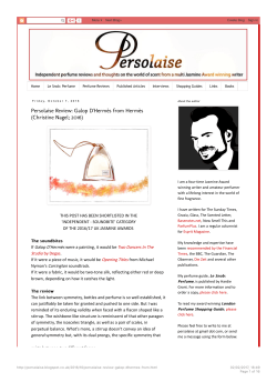 Persolaise - A Perfume Blog: Persolaise Review: Galop D`Herm&egrave;s