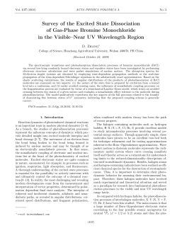 Survey of the Excited State Dissociation of Gas