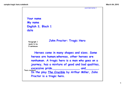 Tragic Hero: John Proctor sample