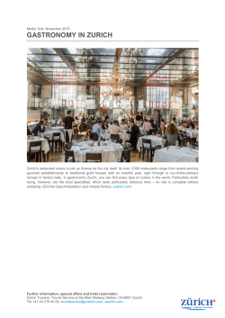 gastronomy in zurich