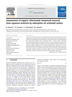 Assessment of organic chlorinated compound removal from