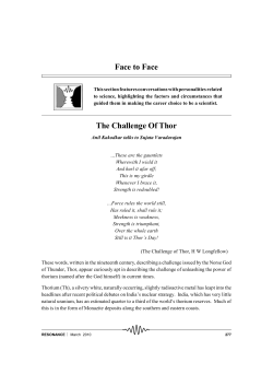 Face to Face The Challenge Of Thor