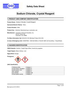 Sodium Chlorate, Crystal Reagent