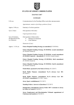 Order Paper 23rd May 2017