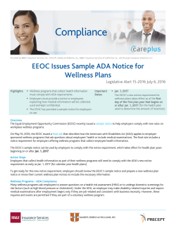 EEOC Issues Sample ADA Notice for Wellness