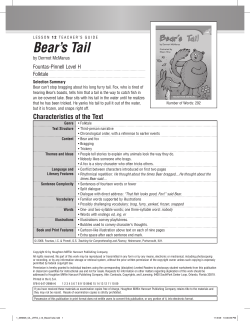 Bear`s Tail - Houghton Mifflin Harcourt
