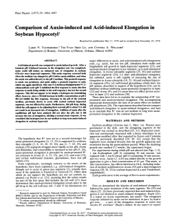 Comparison of Auxin-inducedand Acid