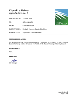 Approval of Council Minutes