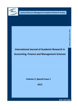International Journal of Academic Research in Accounting, Finance