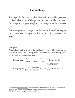 Rate of Change