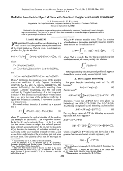 P(w) = pi (a/rr) f+OO [a2+(~-y)2J-![exp(