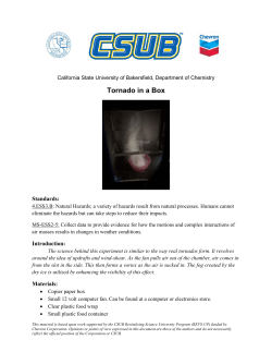 Tornado in a Box - California State University, Bakersfield