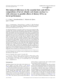Diet-induced differences in the essential fatty