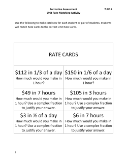 L1-4 Unit Rate Matching Activity