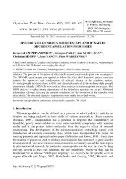 Hydrolysis of silica sources