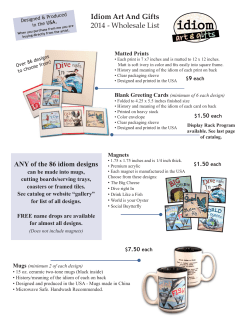 Idiom Art And Gifts 2014