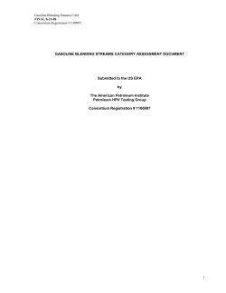 1 GASOLINE BLENDING STREAMS CATEGORY ASSESSMENT