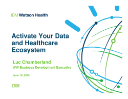 Activate Your Data and Healthcare Ecosystem