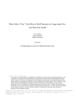 and Three-Part Tariffs - Columbia Business School