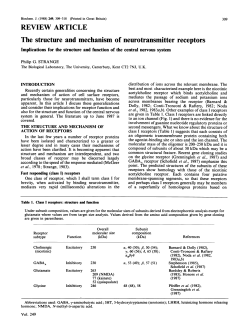 The structure and mechanism of neurotransmitter receptors