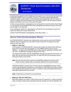SURVEY Clock Synchronization with ZDA Sentences