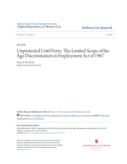 Unprotected Until Forty: The Limited Scope of the Age