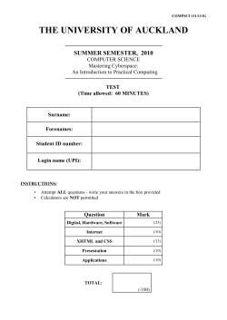 Summer Semester 2010 Solutions - Department of Computer Science