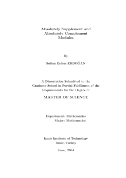 Absolutely Supplement and Absolutely Complement