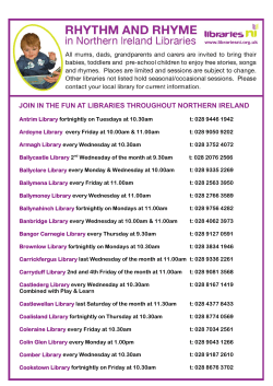 join in the fun at libraries throughout northern ireland