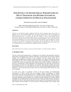 the effect of geometrical parameters on heat transfer and