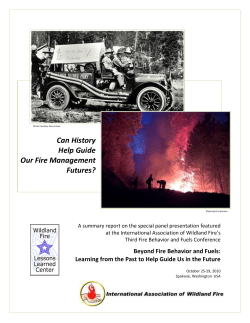 Can History Help Guide Our Fire Management Futures?