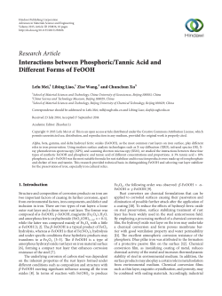 Interactions between Phosphoric/Tannic Acid and Different Forms of