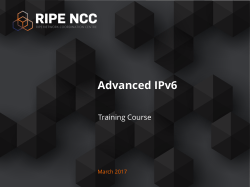 Advanced IPv6